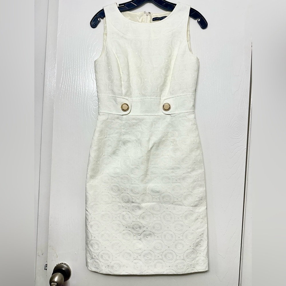 ANTONIO MELANI Cream Sleeveless Mini Dress